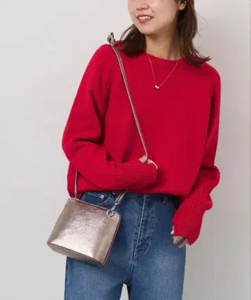 저널 스탠다드 캐시미어 빨간색 니트