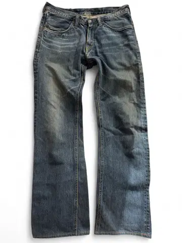 BLUE BLUE 남성용 데님 스트레이트 청바지 빈티지 스타일 30