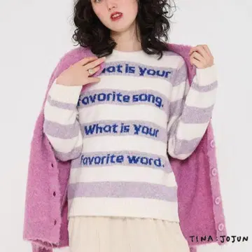 TINA JOJUN 스트라이프 니트 스웨터