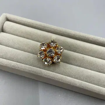 23 빈티지 반짝이는 꽃 모양 크리스탈 오비 고정 띠