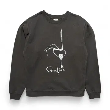 USA 구제 의류 영화 코렐라인: 비밀의 문 맨투맨 트레이닝복 블랙