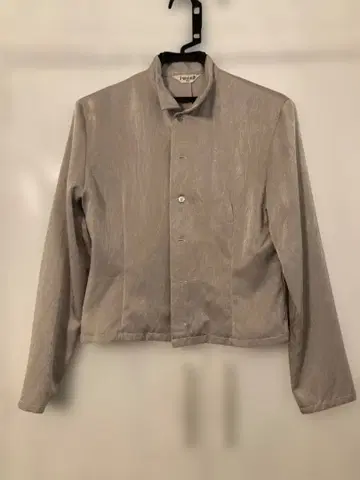 실버 버튼 업 긴팔 셔츠