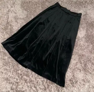 ANAYI 벨벳 플레어 스커트 아나이