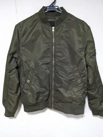 H&M 점퍼 플라이트 자켓 블루종 아우터 M 블랙