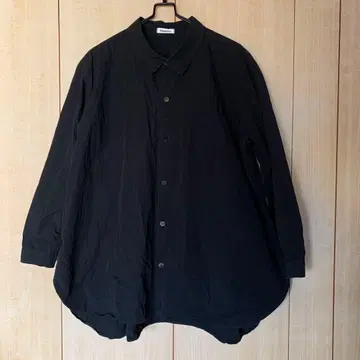 플랜테이션 주름 가공 코튼 A라인 셔츠 빅 사이즈