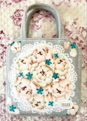 FEILER 페이러 호리피오니 꽃무늬 토트 핸드백