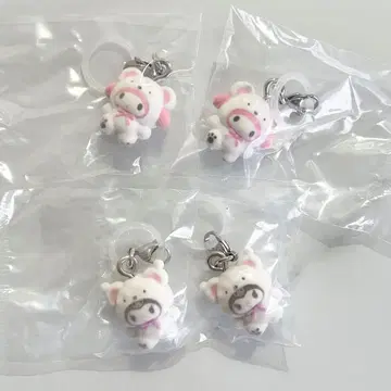 산리오 캐릭터즈 메지루시 액세서리 복슬복슬 스노우 4점