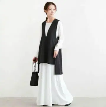 mizuiro ind 블랙 슬리브리스 원피스