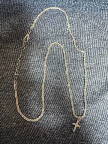 Vintage silver 크로스 십자가 목걸이