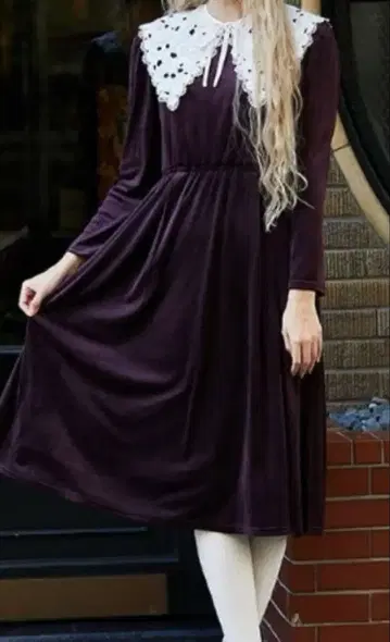 axes femme NOSTALGIE 클래시컬 벨로아 원피스 액시즈