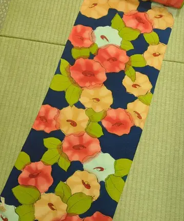 새상품 유젠 순수 실크 옷감 58