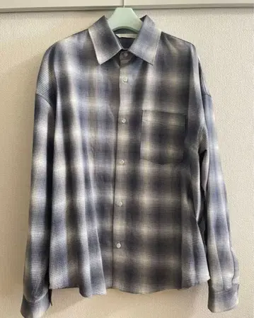 [ 새상품 ] ZARA 긴팔 셔츠 M 그레이 계열 체크