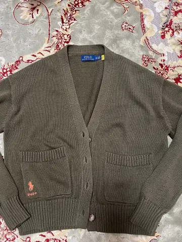 랄프 로렌 가디건 카키