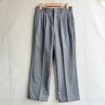 빈티지 70s 남성용 슬랙스 YZIP 서스펜더 버튼 그레이