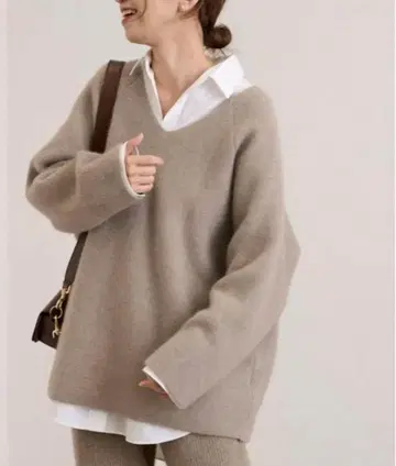 프레임워크 퍼얀 V넥 풀오버