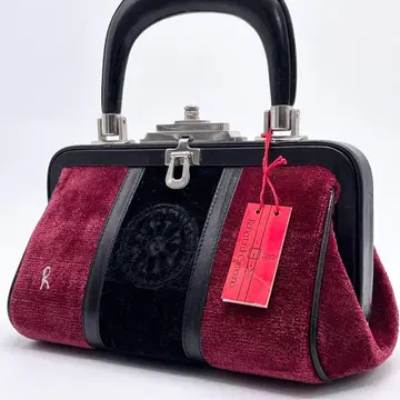 초레어 로베르타 디 카메리노 핸드백 가마구치 바콘 네이비 벨로아