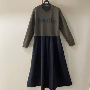 Breathe 프린트 롱 원피스