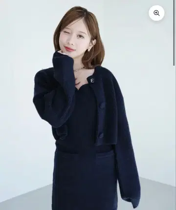 eimy istoire 로고 버튼 니트 세트 원피스