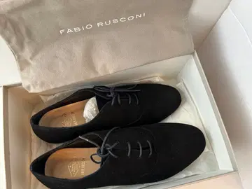 [새상품] 파비오 루스코니 레이스업 슈즈 37하프 블랙 스웨이드