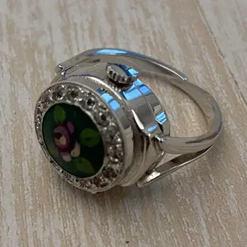 가동 레어 CHANDLER 반지 워치 커버 플라워