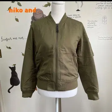 #777 니코앤드 카키 MA1 안감 퀼팅