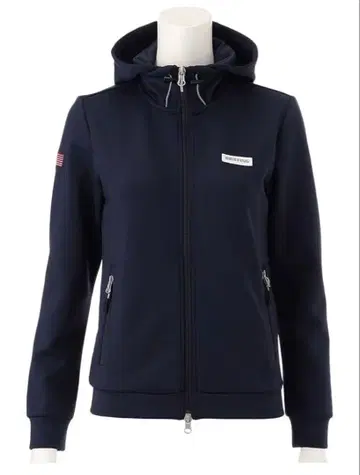 BRIEFING 골프웨어 3D 로고 후드티 네이비