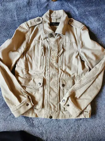 베이지 밀리터리 자켓