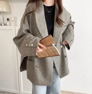 classicalelf 사이드 슬릿 오버 더블 자켓