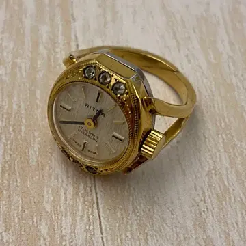 레어 가동 RITMA 반지 워치 회중시계 골드
