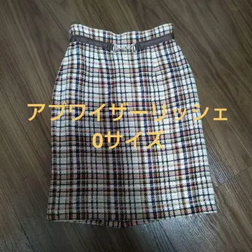 아푸와이저 리셰 체크 무늬 타이트 스커트 0 사이즈