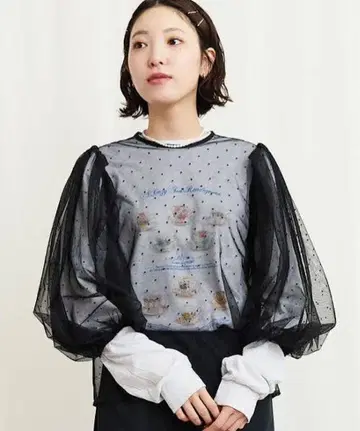 figlondon DOT tulle blouse
