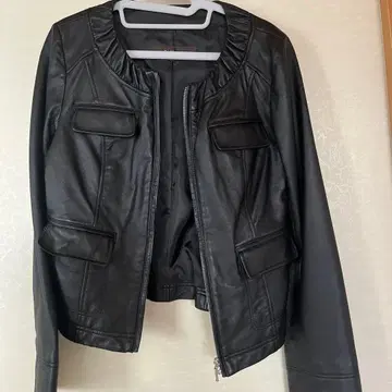 Reflect 블랙 가죽 자켓