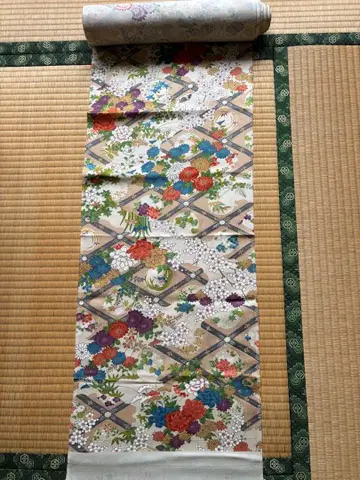 옷감 순수 실크 물들임 완료 미사용