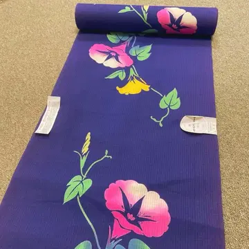 미재단 유카타 옷감 나팔꽃 보라색 본염