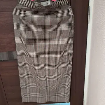 미사용 AEWEN MATOPH 체크 무늬 타이트 스커트 36