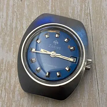 레어 가동 조디악 블루 자동 와인딩 데이트 여성용