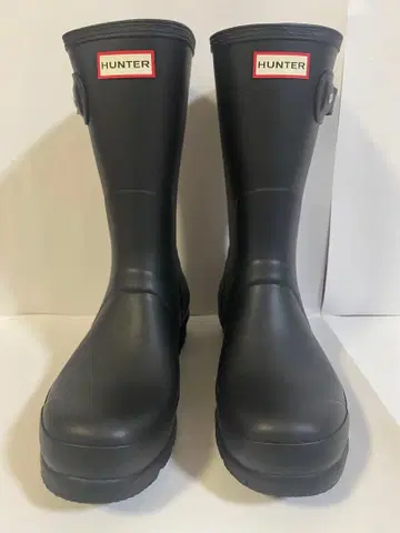 HUNTER 블랙 레인부츠 UK 9