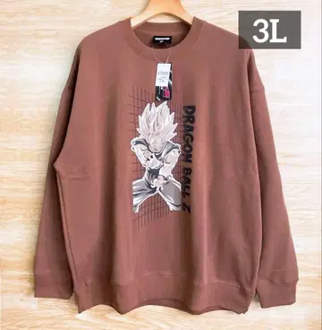 드래곤볼 속기모 트레이닝복 맨투맨 브라운 3L