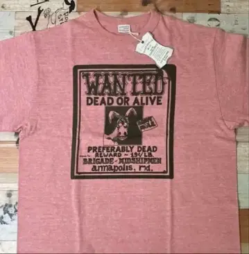 [ XL ] 미사용품 웨어하우스 4096 wanted tee RED
