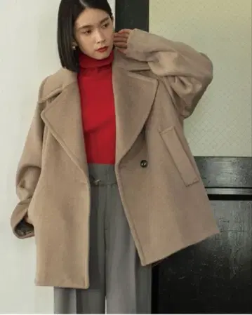 OPAQUE.CLIP 캐시미어 블렌드 울 피 코트 M