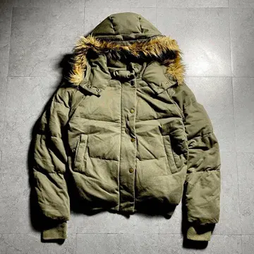 00s 다운 자켓 n2b y2k 짧은 기장 archive 카키