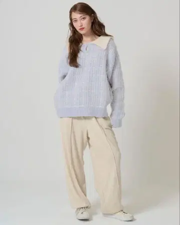 TINA: JOJUN 세일러 카라 니트 풀오버