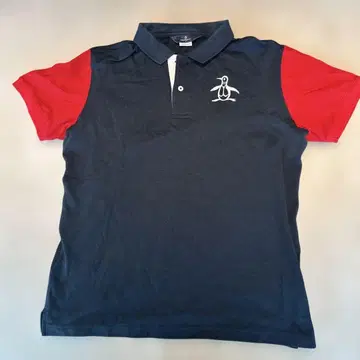 Munsingwear 피케 셔츠 L 네이비/레드