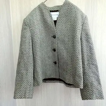 JAEGER 자켓 블레이저 포멀 자켓 블랙 화이트 L 사이즈