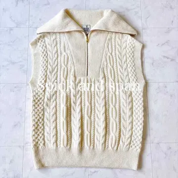 Spick and span 해밀턴 알파카 케이블 지퍼 베스트