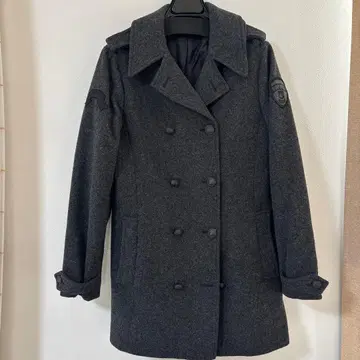 DUDE D 그레이 피 코트 코트 롱 코트