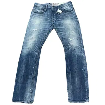 [ 하자품 ] Denham 청바지 R7 레귤러 W36 초와이드 덴함 XL