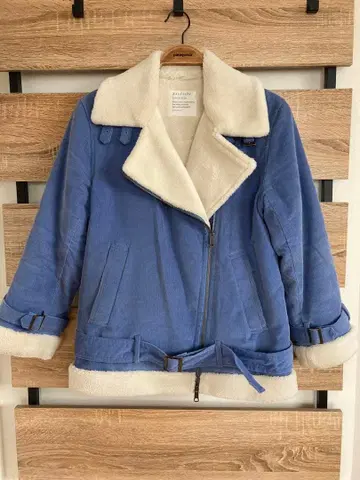 베이플로우 코듀로이 보아 자켓 라이더 자켓 파랑