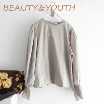 유나이티드 애로우즈 뷰티앤유스 소매 쉬폰 티셔츠