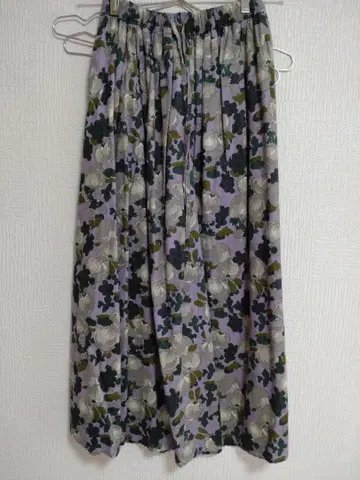 사만사 모스모스 면린넨 나무 열매 패턴 후르츠 패턴 올 패턴 스커트